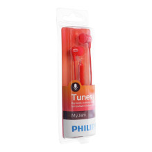 Wired eaphones jack 3,5 mm PHILIPS SHE3555RD red