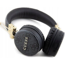 Belaidės ausinės Guess Metal Logo GUBH704GEMK juodos