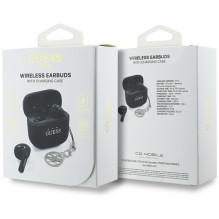 Wireless earphones TWS Guess Effect Printed Classic Logo &amp; Charm black