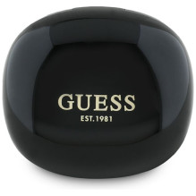 Belaidės ausinės TWS Guess Flat Classic Logo Galvanizuotos juodos