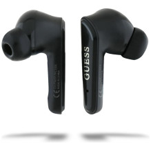 Wireless earphones TWS Guess Flat Classic Logo Electroplated black