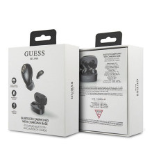 Wireless earphones Guess TWS + docking station GUTWSJL4GBK black