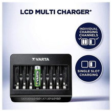 VARTA LCD DAUGIAFUNKCIS ĮKROVIKLIS + 57681 (be baterijų) VARTA LCD DAUGIAFUNKCIS ĮKROVIKLIS + 57681 (be baterijų)