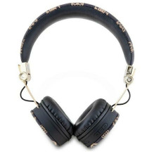 GUESS belaidės ausinės su „Bluetooth“ ENC GUBH70EPOSMK (PU Peony Script Round Shape) juodos