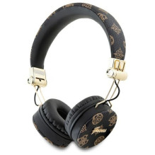 GUESS belaidės ausinės su „Bluetooth“ ENC GUBH70EPOSMK (PU Peony Script Round Shape) juodos