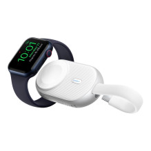 Išorinė baterija, skirta „Apple Watch Forcell F-Energy Mini Power Watch 1A 2,5W 1200 mAh“, balta Išorinė baterija, skirta „Apple Watch Forcell F-Energy Mini Power Watch 1A 2,5W 1200 mAh“, balta