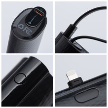 Powerbank Forcell F-Energy Power Plug F5K3 PD 20W 5000 mAh with built-in connector Lightning black Powerbank Forcell F-Energy Power Plug F5K3 PD 20W 5000 mAh with built-in connector Lightning black