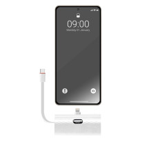 „Forcell F-Energy“ išorinė baterija „F5K3 PD 20W 5000 mAh“ su integruota jungtimi, balta