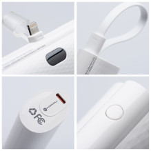 Powerbank Forcell F-Energy Power Plug F5K3 PD 20W 5000 mAh with built-in connector Lightning white Powerbank Forcell F-Energy Power Plug F5K3 PD 20W 5000 mAh with built-in connector Lightning white