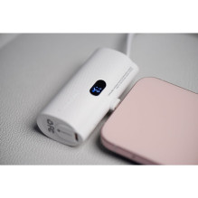 „Forcell F-Energy“ išorinė baterija „F5K3 PD 20W 5000 mAh“ su integruota jungtimi, balta