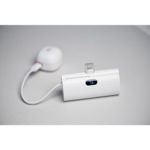 „Forcell F-Energy“ išorinė baterija „F5K3 PD 20W 5000 mAh“ su integruota jungtimi, balta
