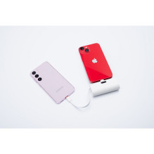 „Forcell F-Energy“ išorinė baterija „F5K3 PD 20W 5000 mAh“ su integruota jungtimi, balta