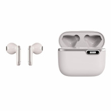 Belaidės ausinės „Art TWS“ + įkrovimo stotelė USB C AP-TW-B4W, baltos