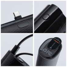 Powerbank Forcell F-Energy Power Plug F5K3 PD 20W 5000 mAh with built-in connector USB C black Powerbank Forcell F-Energy Power Plug F5K3 PD 20W 5000 mAh with built-in connector USB C black