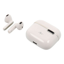Belaidės ausinės „Art TWS“ + įkrovimo stotelė USB C AP-TW-B4W, baltos