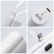 „Forcell F-Energy“ išorinė baterija „F5K3 PD“ 20 W 5000 mAh su integruota USB C jungtimi, balta „Forcell F-Energy“ išorinė baterija „F5K3 PD“ 20 W 5000 mAh su integruota USB C jungtimi, balta