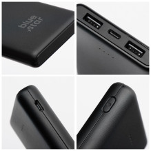 Nešiojamoji baterija „Blue Star W1061 2A“, 10000 mAh, juoda Nešiojamoji baterija „Blue Star W1061 2A“, 10000 mAh, juoda