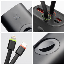 „Forcell F-Energy F10K4 PD QC3.0 3A 22,5W 10000 mAh“ nešiojama baterija, suderinama su „Apple Watch“, juoda „Forcell F-Energy F10K4 PD QC3.0 3A 22,5W 10000 mAh“ nešiojama baterija, suderinama su „Apple Watch“, juoda