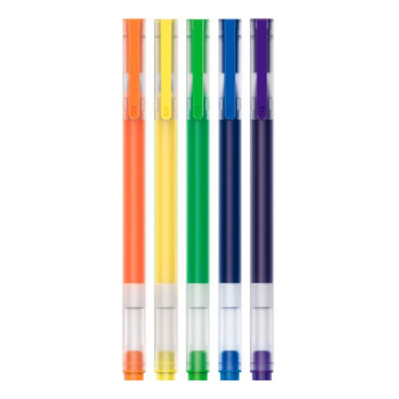 Writing Instrument - XIAOMI HIGH CAPACITY GEL PEN 0.5mm 1,600m 5-pcs. Colors