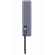„Xiaomi“ 10000 mAh QC PD 165W išorinė baterija su įmontuotu USB-C laidu, pilka, su LED ekranu