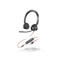 Wire headphones Jack 3,5 mm / USB A Poly Blackwire C3325 black