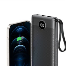 Powerbank Veger C10 (W1116) 10000 mAh with built-in Micro-USB cables / Typ C / Lightning black Powerbank Veger C10 (W1116) 10000 mAh with built-in Micro-USB cables / Typ C / Lightning black