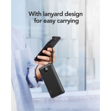 Powerbank Veger C10 (W1116) 10000 mAh with built-in Micro-USB cables / Typ C / Lightning black Powerbank Veger C10 (W1116) 10000 mAh with built-in Micro-USB cables / Typ C / Lightning black