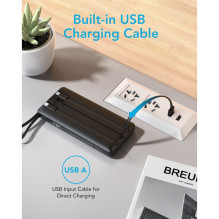 Powerbank Veger C10 (W1116) 10000 mAh with built-in Micro-USB cables / Typ C / Lightning black Powerbank Veger C10 (W1116) 10000 mAh with built-in Micro-USB cables / Typ C / Lightning black
