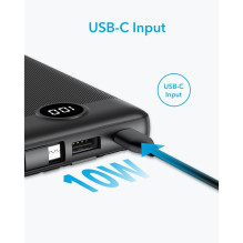 Powerbank Veger C10 (W1116) 10000 mAh with built-in Micro-USB cables / Typ C / Lightning black Powerbank Veger C10 (W1116) 10000 mAh with built-in Micro-USB cables / Typ C / Lightning black