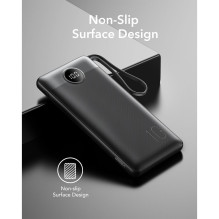 Išorinė baterija Veger C10 (W1116) 10000 mAh su integruotais Micro-USB laidais / C tipo / Lightning, juoda