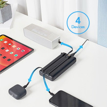 Powerbank Veger C20 (W2047 / W2059) 20000 mAh with built-in Micro-USB cables / Type C / Lightning black Powerbank Veger C20 (W2047 / W2059) 20000 mAh with built-in Micro-USB cables / Type C / Lightning black