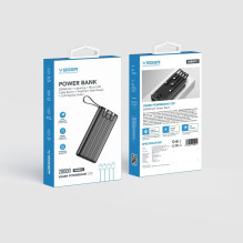 Powerbank Veger C20 (W2047 / W2059) 20000 mAh with built-in Micro-USB cables / Type C / Lightning black Powerbank Veger C20 (W2047 / W2059) 20000 mAh with built-in Micro-USB cables / Type C / Lightning black