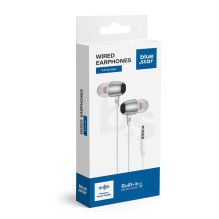 Laidinės ausinės, 3,5 mm jungtis, Blue Star M09, 1,2 m, baltos Laidinės ausinės, 3,5 mm jungtis, Blue Star M09, 1,2 m, baltos