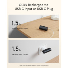 Powerbank Veger PlugOn (W0556 / V0556) PD QC3.0 3A 20W 5000 mAh with a built-in connector Type C black Powerbank Veger PlugOn (W0556 / V0556) PD QC3.0 3A 20W 5000 mAh with a built-in connector Type C black