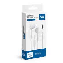 Wire earphones Jack 3,5 mm Blue Star PA-E65 1,2 m white Wire earphones Jack 3,5 mm Blue Star PA-E65 1,2 m white