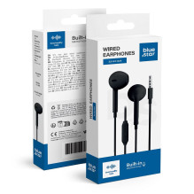 Laidinės ausinės, 3,5 mm lizdas, Blue Star PA-E65, 1,2 m, juodos Laidinės ausinės, 3,5 mm lizdas, Blue Star PA-E65, 1,2 m, juodos