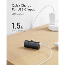 Nešiojamoji baterija „Veger PlugOn“ (W0556P) PD QC3.0 3A 20W 5000 mAh su integruota jungtimi, juoda Nešiojamoji baterija „Veger PlugOn“ (W0556P) PD QC3.0 3A 20W 5000 mAh su integruota jungtimi, juoda