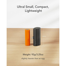 Nešiojamoji baterija „Veger PlugOn“ (W0556P) PD QC3.0 3A 20W 5000 mAh su integruota jungtimi, juoda Nešiojamoji baterija „Veger PlugOn“ (W0556P) PD QC3.0 3A 20W 5000 mAh su integruota jungtimi, juoda
