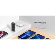 Nešiojamoji baterija „Veger PlugOn“ (W0556P) PD QC3.0 3A 20W 5000 mAh su integruota jungtimi, juoda Nešiojamoji baterija „Veger PlugOn“ (W0556P) PD QC3.0 3A 20W 5000 mAh su integruota jungtimi, juoda