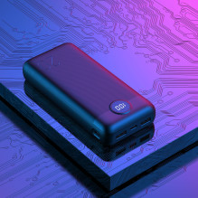 Nešiojamoji baterija Veger L20S (VP2039PD / W2039PD) PD QC3.0 2A 20000 mAh, juoda Nešiojamoji baterija Veger L20S (VP2039PD / W2039PD) PD QC3.0 2A 20000 mAh, juoda
