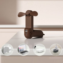 JisuLife Handheld Fan 8 Brown. JisuLife Handheld Fan 8 Brown.