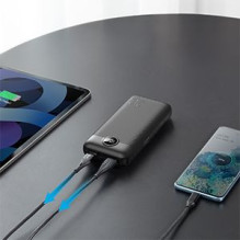 Nešiojamoji baterija Veger L20S (VP2039PD / W2039PD) PD QC3.0 2A 20000 mAh, juoda Nešiojamoji baterija Veger L20S (VP2039PD / W2039PD) PD QC3.0 2A 20000 mAh, juoda