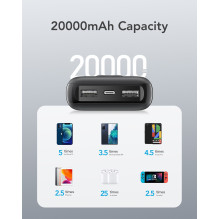 Nešiojamoji baterija Veger L20S (VP2039PD / W2039PD) PD QC3.0 2A 20000 mAh, juoda Nešiojamoji baterija Veger L20S (VP2039PD / W2039PD) PD QC3.0 2A 20000 mAh, juoda