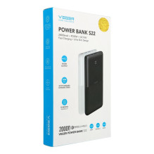 Nešiojamoji baterija Veger (W2060) PD QC3.0 3A 20W 20000 mAh juoda Nešiojamoji baterija Veger (W2060) PD QC3.0 3A 20W 20000 mAh juoda