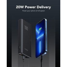 Nešiojamoji baterija Veger T100 (W2032C-100) PD QC3.0 5A 100W 20000 mAh, juoda