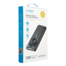 Nešiojamoji baterija, suderinama su „Magsafe Veger MagMulti“ (W1156) PD QC3.0 3A 22,5W 10000 mAh, su belaidžiu įkrovimu, Nešiojamoji baterija, suderinama su „Magsafe Veger MagMulti“ (W1156) PD QC3.0 3A 22,5W 10000 mAh, su belaidžiu įkrovimu,