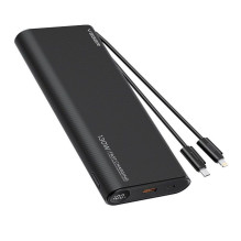 Powerbank Veger TCE130 (W2503) PD 130W 25000 mAh with built-in Type C cables / Lightning black Powerbank Veger TCE130 (W2503) PD 130W 25000 mAh with built-in Type C cables / Lightning black