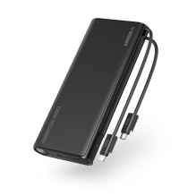 Išorinė baterija Veger TCE130 (W2503) PD 130W 25000 mAh su integruotais C tipo laidais / „Lightning“ juoda