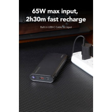 Powerbank Veger TCE130 (W2503) PD 130W 25000 mAh with built-in Type C cables / Lightning black Powerbank Veger TCE130 (W2503) PD 130W 25000 mAh with built-in Type C cables / Lightning black