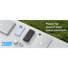 Powerbank Veger TCE130 (W2503) PD 130W 25000 mAh with built-in Type C cables / Lightning black Powerbank Veger TCE130 (W2503) PD 130W 25000 mAh with built-in Type C cables / Lightning black